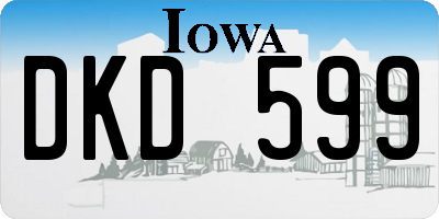 IA license plate DKD599