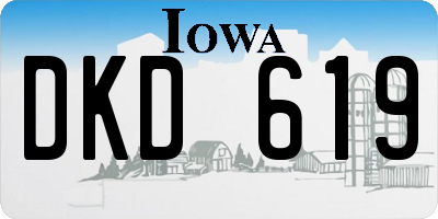 IA license plate DKD619