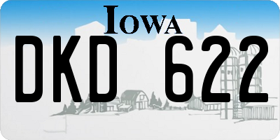IA license plate DKD622