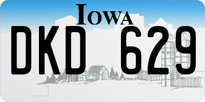 IA license plate DKD629