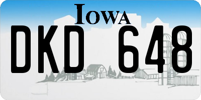 IA license plate DKD648