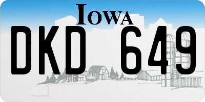 IA license plate DKD649