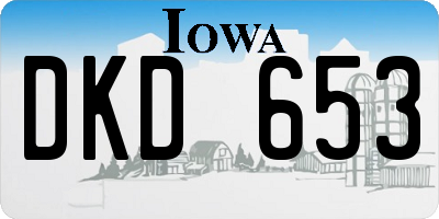 IA license plate DKD653