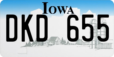 IA license plate DKD655