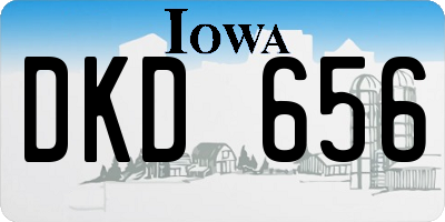 IA license plate DKD656