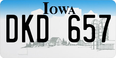IA license plate DKD657