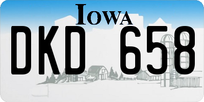 IA license plate DKD658