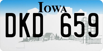 IA license plate DKD659