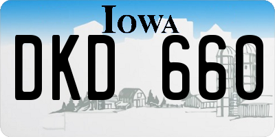 IA license plate DKD660