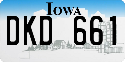 IA license plate DKD661