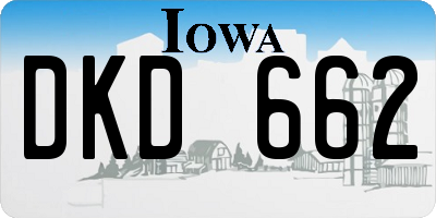 IA license plate DKD662