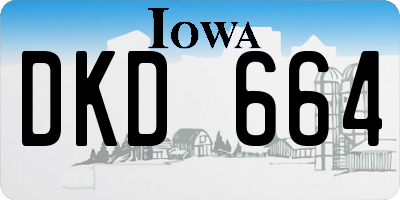 IA license plate DKD664