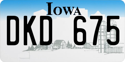IA license plate DKD675