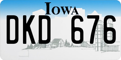 IA license plate DKD676