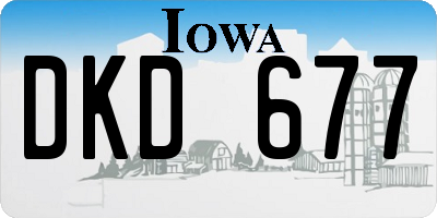 IA license plate DKD677