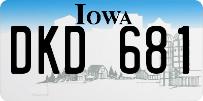 IA license plate DKD681