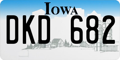 IA license plate DKD682