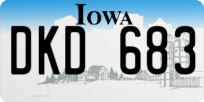 IA license plate DKD683