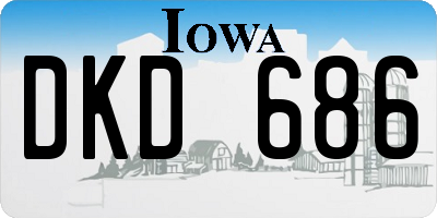 IA license plate DKD686