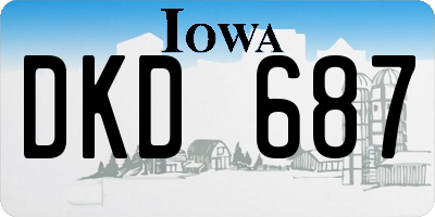 IA license plate DKD687