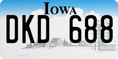 IA license plate DKD688