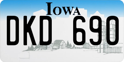 IA license plate DKD690