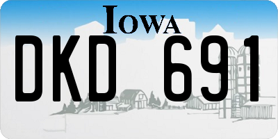 IA license plate DKD691