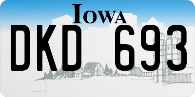 IA license plate DKD693