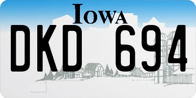 IA license plate DKD694