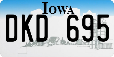 IA license plate DKD695