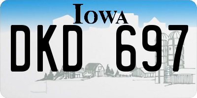IA license plate DKD697