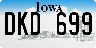 IA license plate DKD699