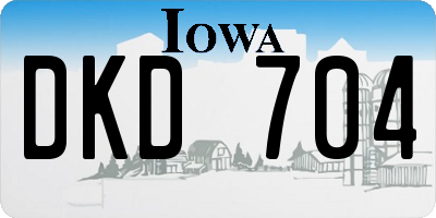 IA license plate DKD704