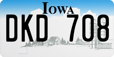 IA license plate DKD708