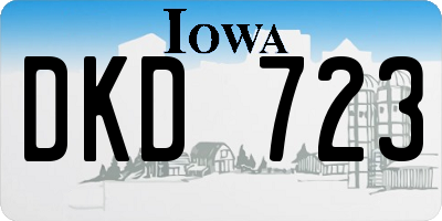 IA license plate DKD723