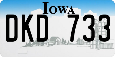 IA license plate DKD733