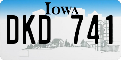 IA license plate DKD741