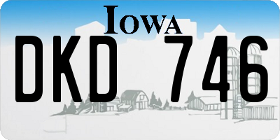 IA license plate DKD746