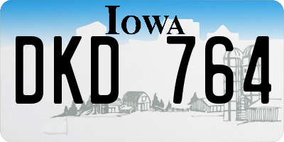 IA license plate DKD764