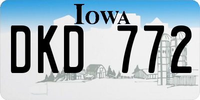 IA license plate DKD772