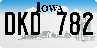 IA license plate DKD782