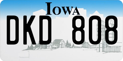 IA license plate DKD808
