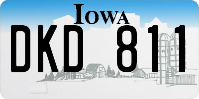 IA license plate DKD811