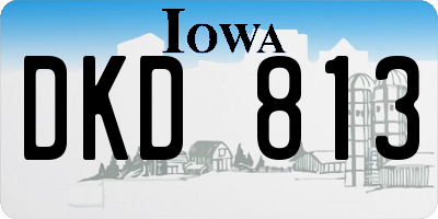 IA license plate DKD813