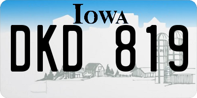 IA license plate DKD819