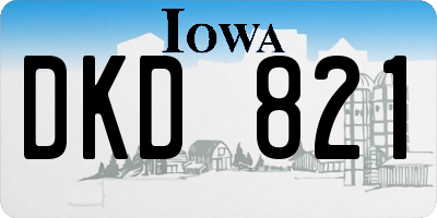 IA license plate DKD821