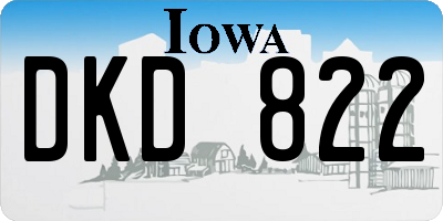 IA license plate DKD822