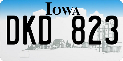 IA license plate DKD823