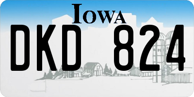 IA license plate DKD824