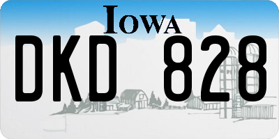 IA license plate DKD828